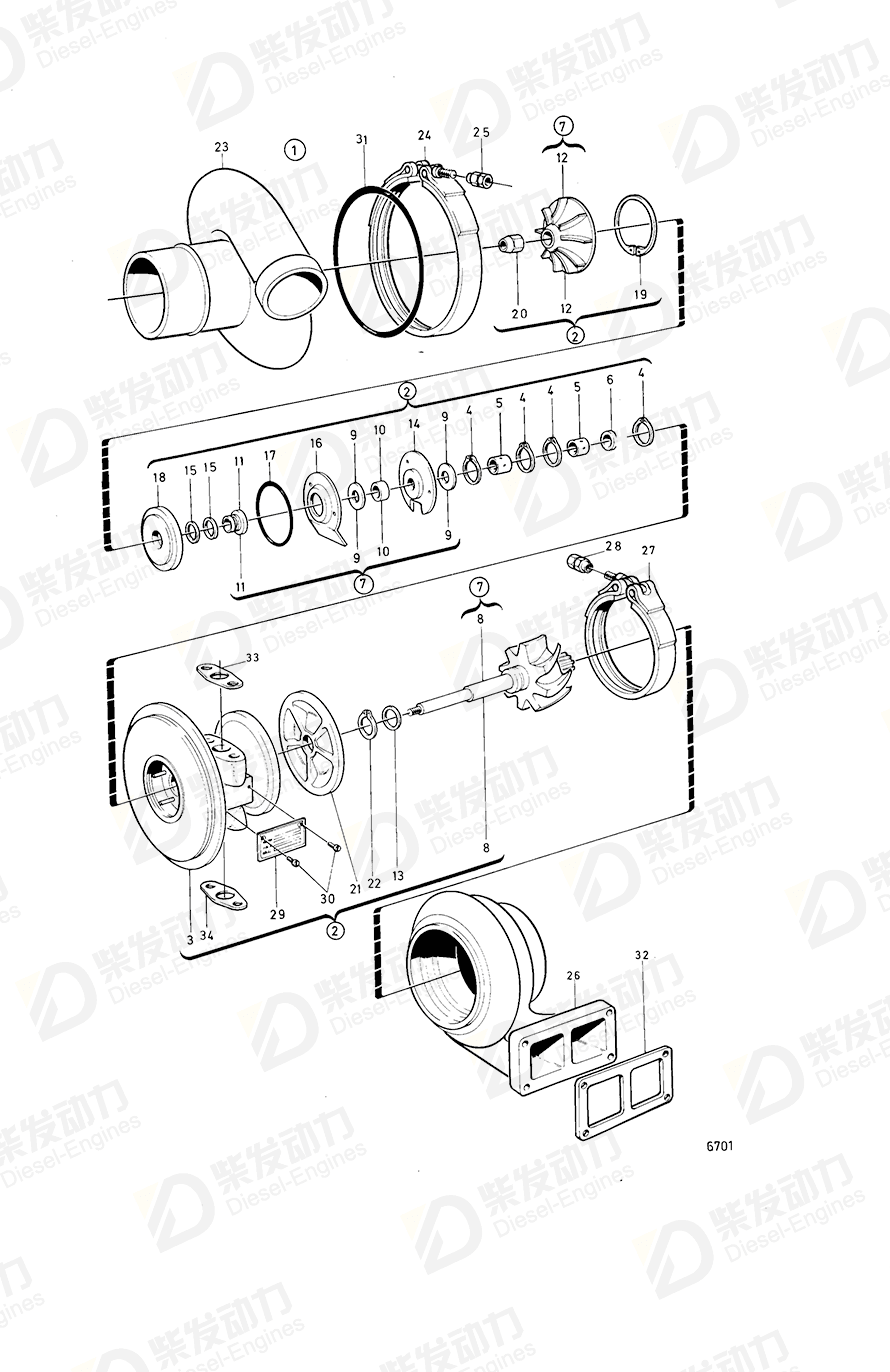 VOLVO Clamp 1518458 Drawing
